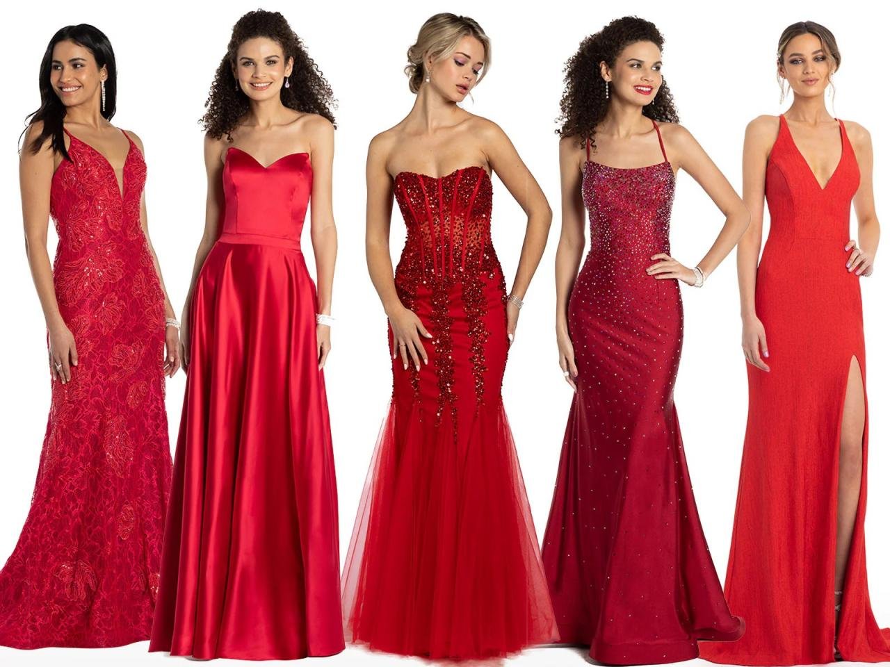 Red prom dresses for cheap