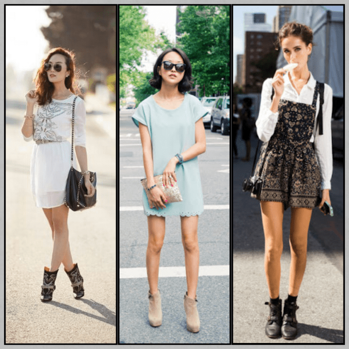 Summer boots to wear with dresses