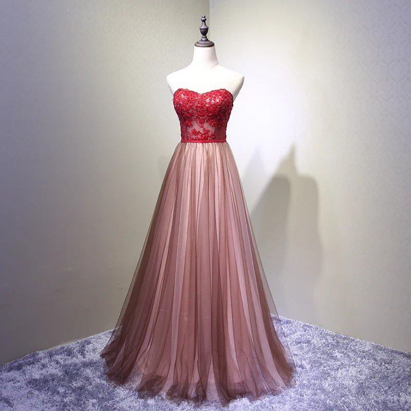 Red and pink prom dresses