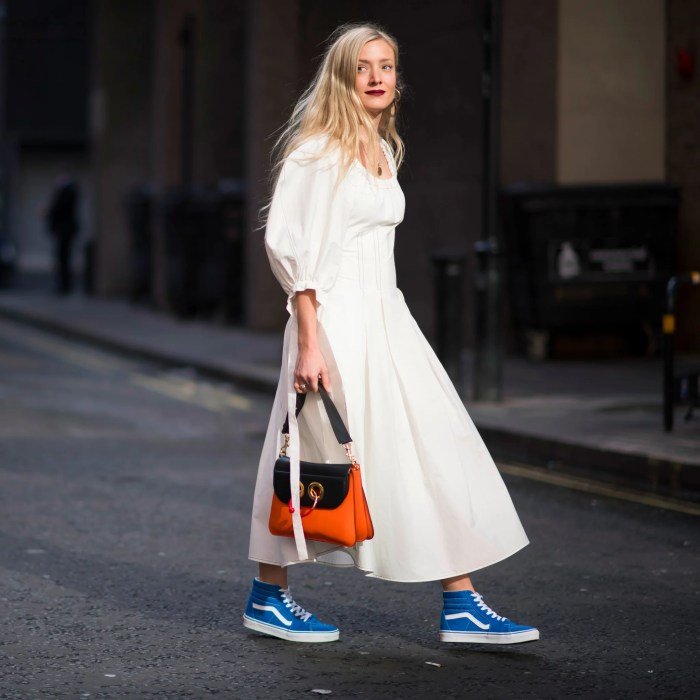 Shirt dresses with sneakers