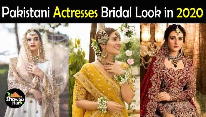 Pakistani actress bridal dresses