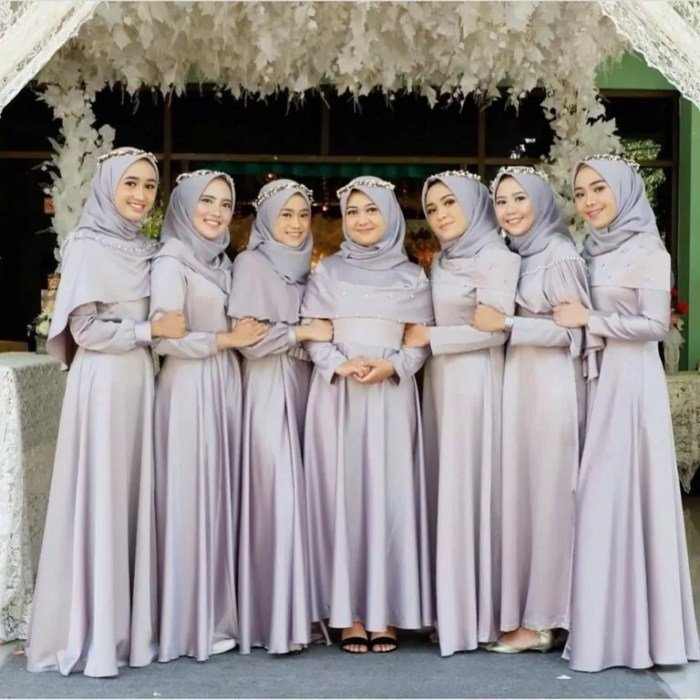 Satin hijab dresses