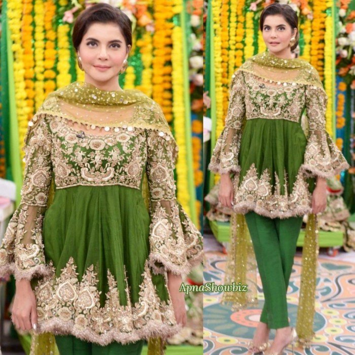 Ladies mehndi dresses pakistani