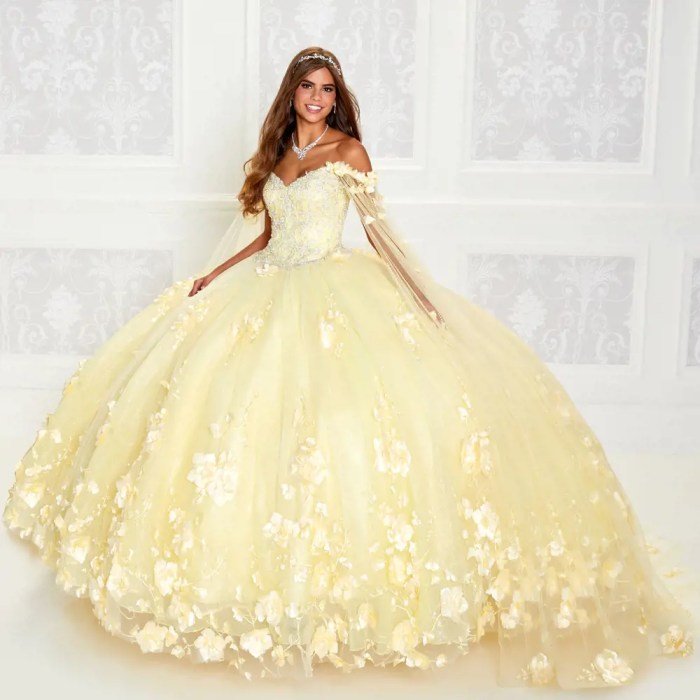 Yellow quinceanera dresses