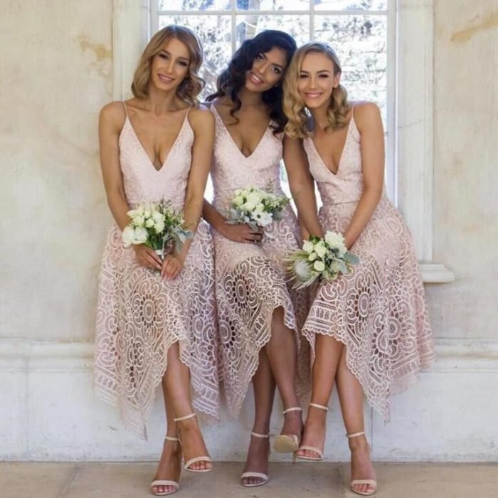 Wedding blush summer bridesmaid dresses bridesmaids green pink spring color weddings trends bouquets elegant photography gowns stylemepretty flowers chiffon article