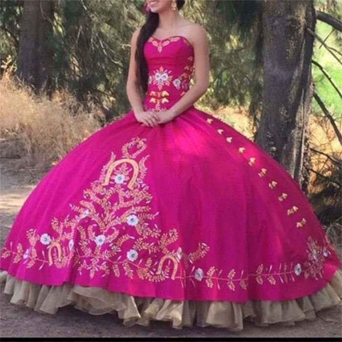 Fuchsia quinceanera dresses