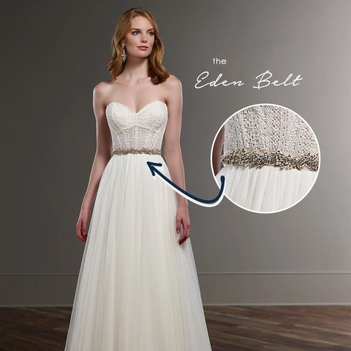 Wedding dresses with gold belt